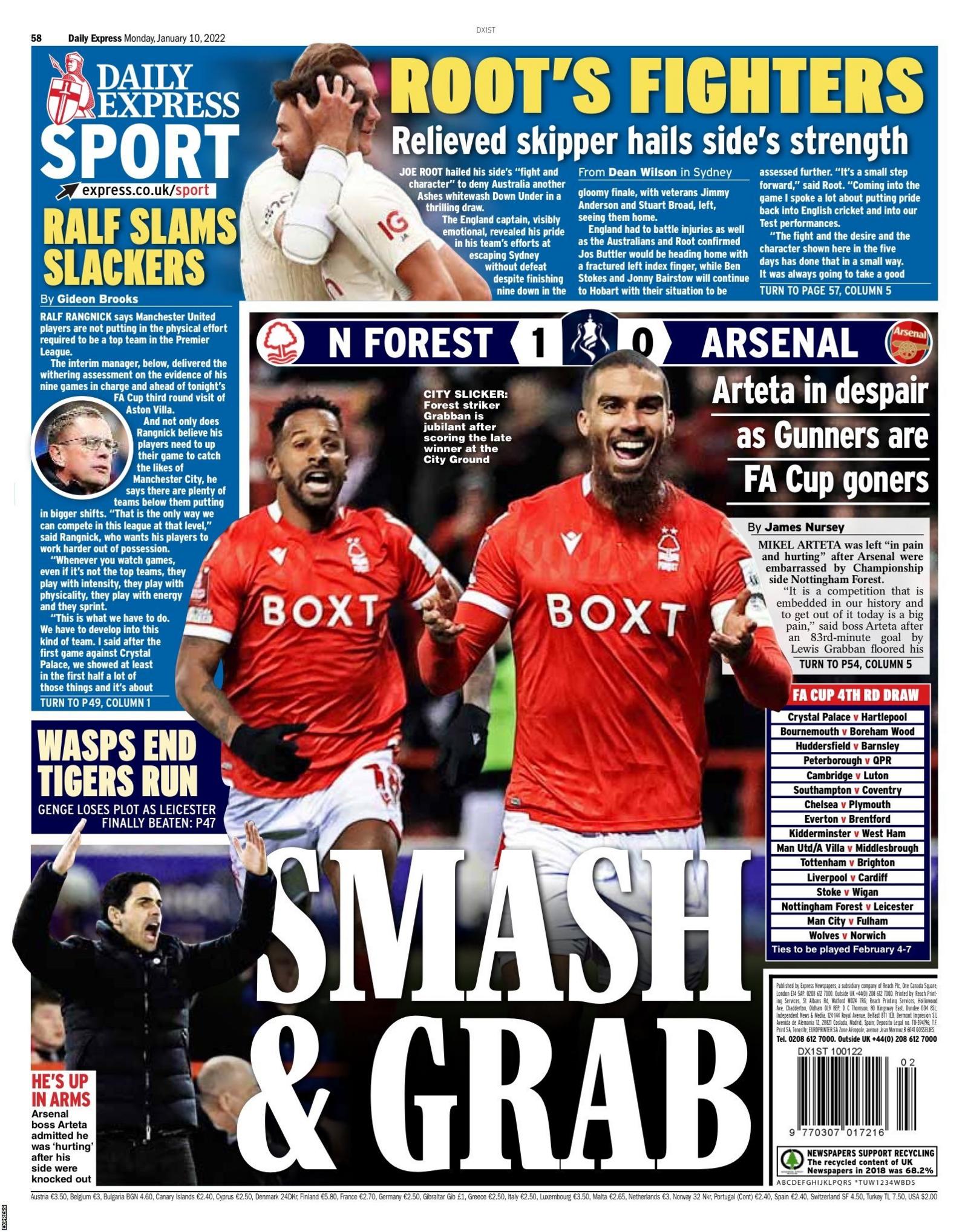 Monday's Daily Express