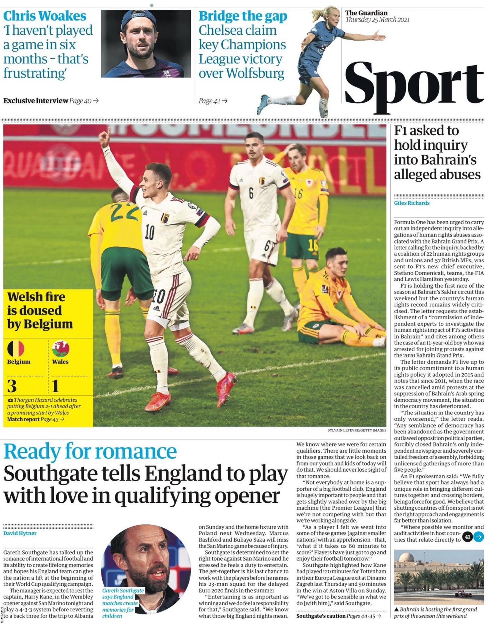 Guardian back page