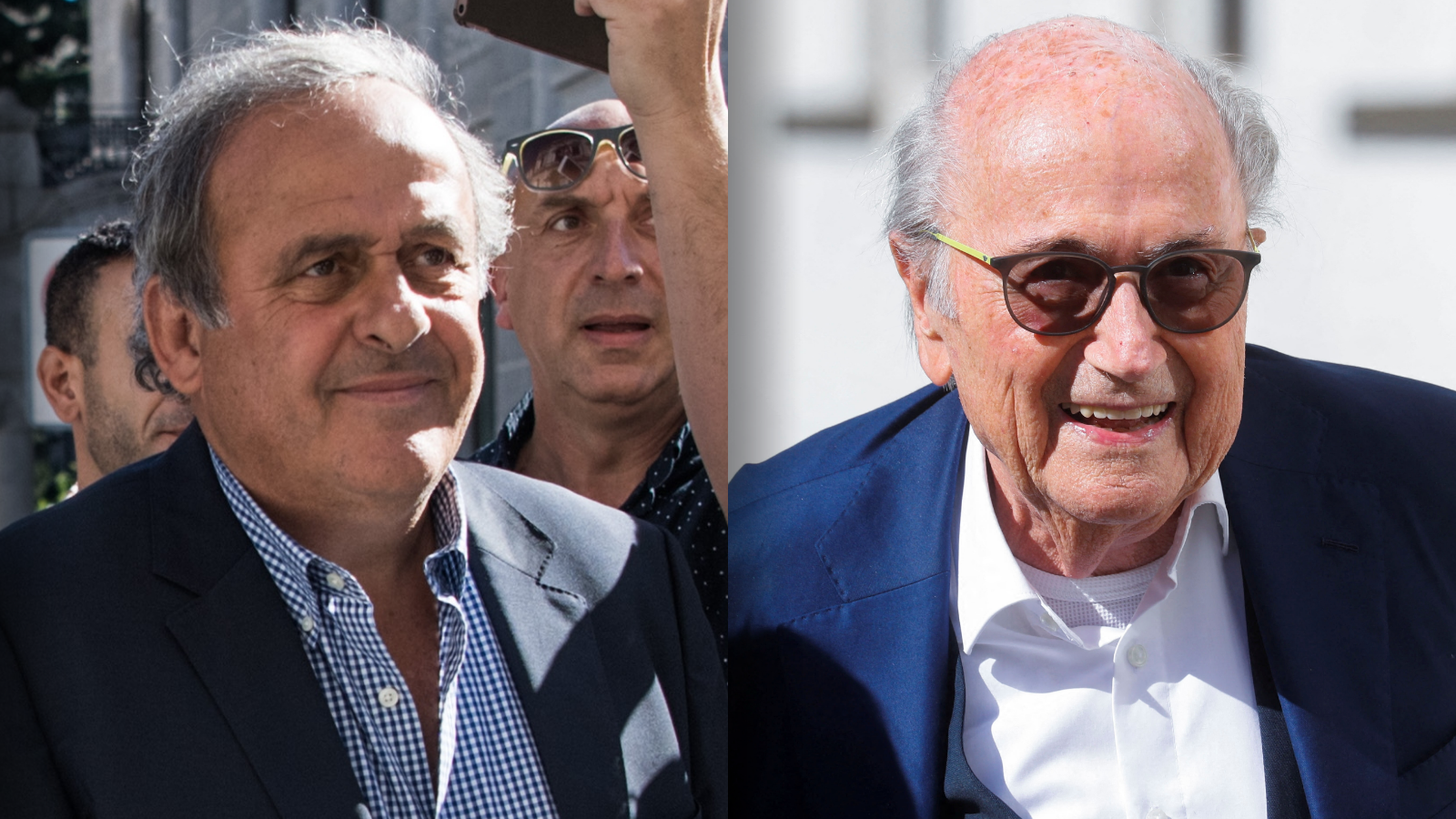 Michel Platini and Sepp Blatter