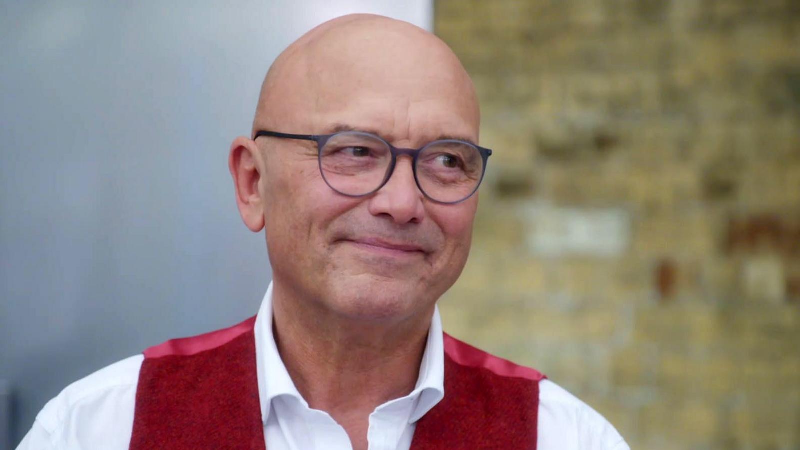 Gregg Wallace in a white shirt and red waistcoat