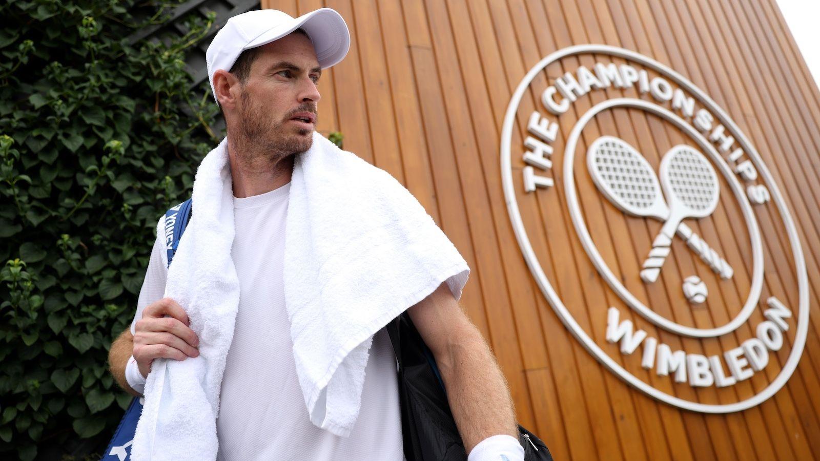 Andy Murray at Wimbledon in 2024