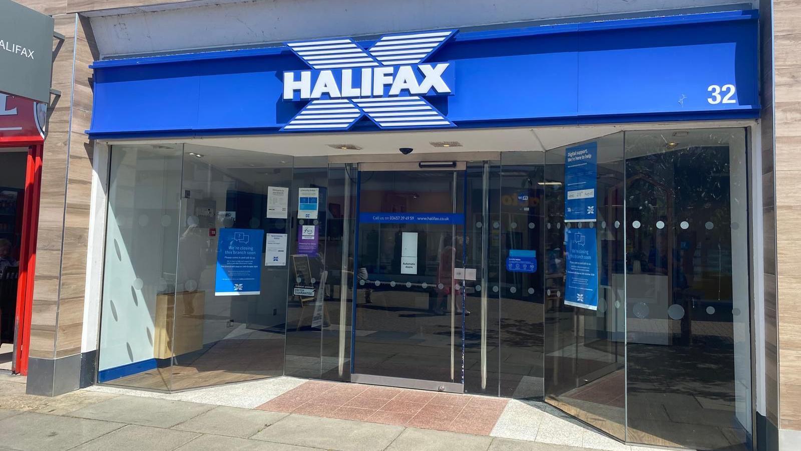 The outside of the Halifax branch in Witham