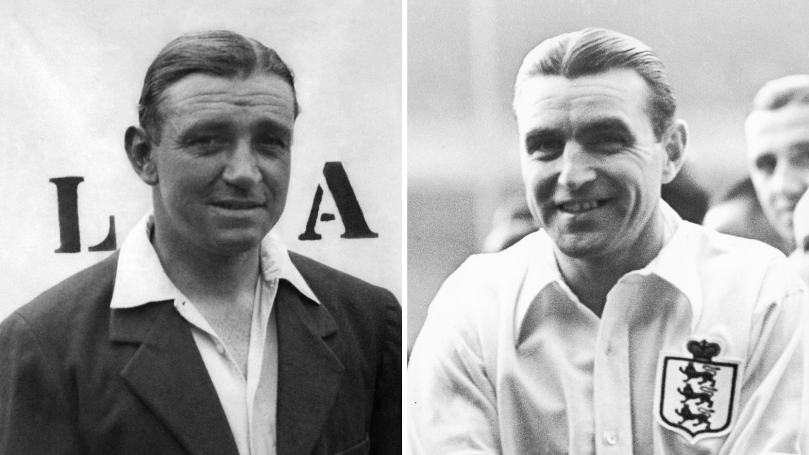 Wally Hammond (left) and Eddie Hapgood (right) 