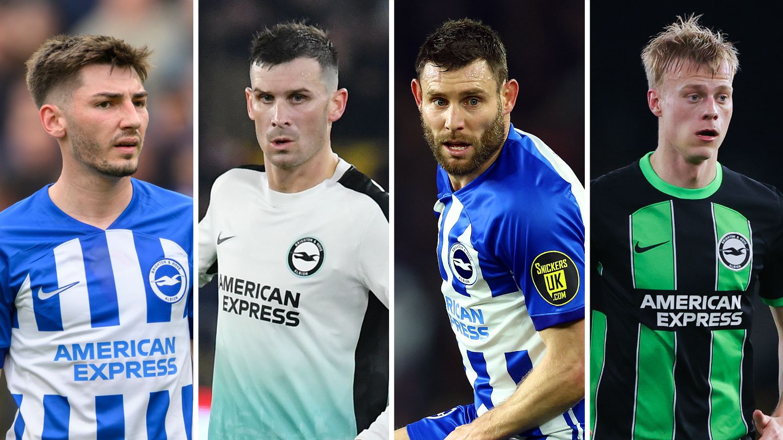 Billy Gilmour, Pascal Gross, James Milner, Jan Paul van Hecke