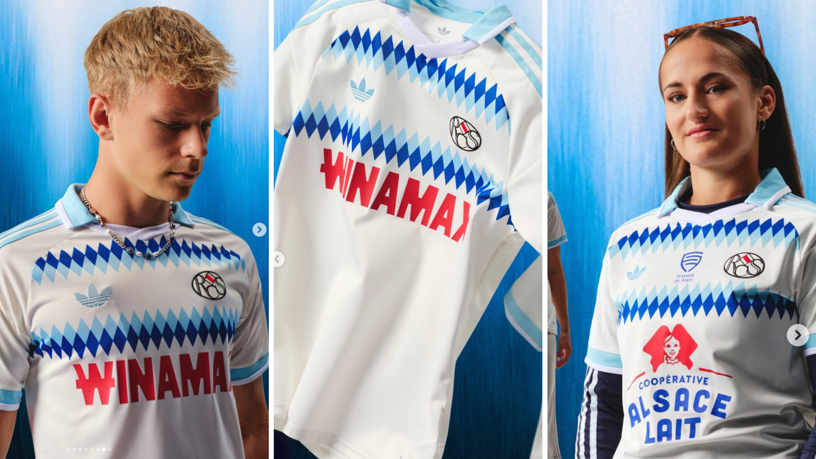 Strasbourg men's and women's players wear 2026-27 away shirt