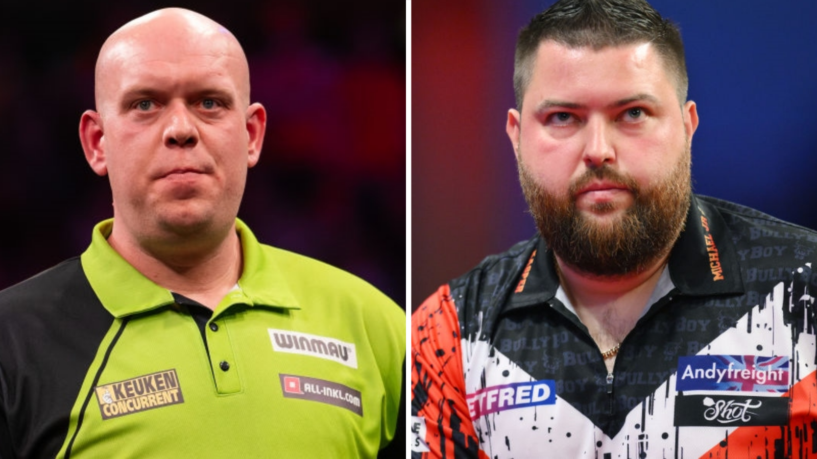 Composite image of Michael van Gerwen and Michael Smith