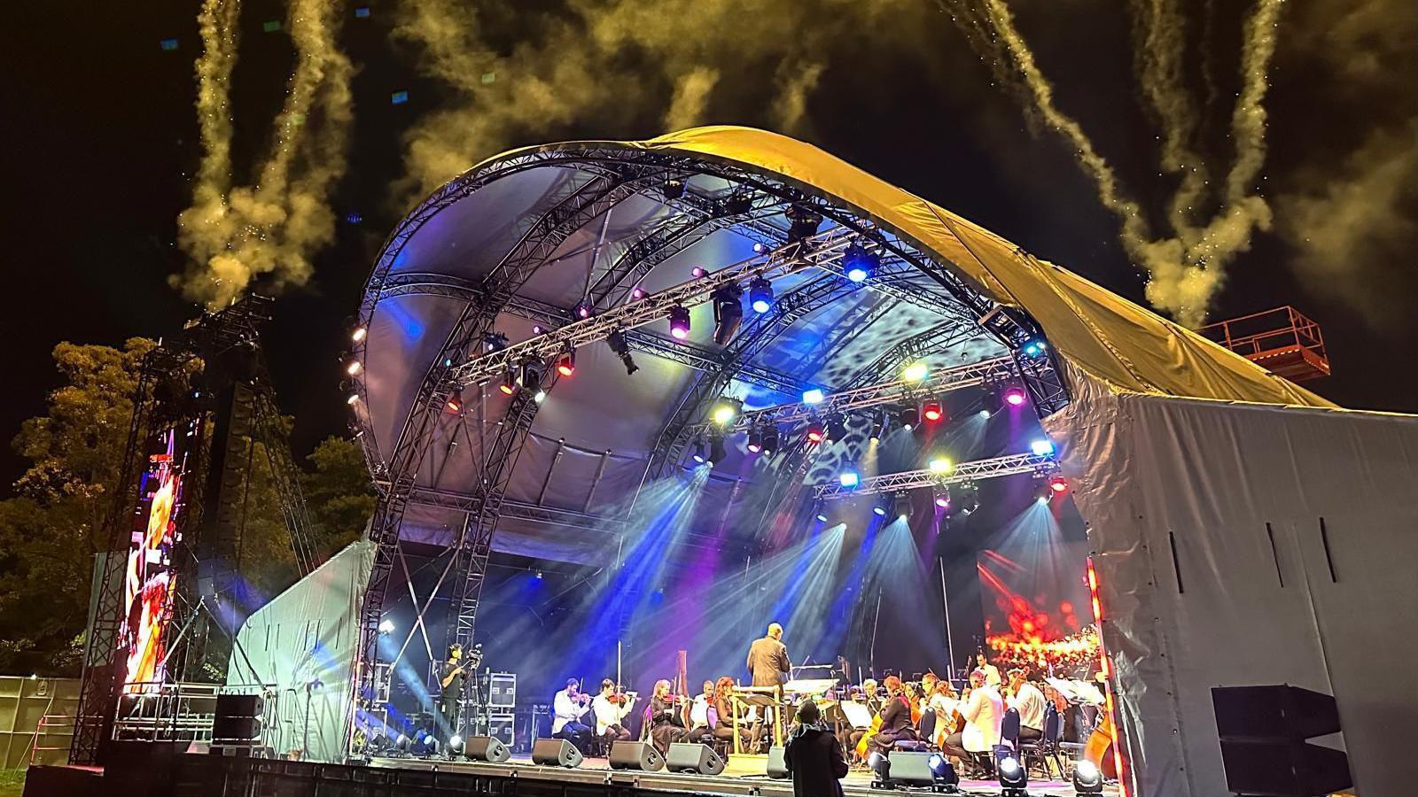 Sinfonia Viva on the stage at Darley Park Concert