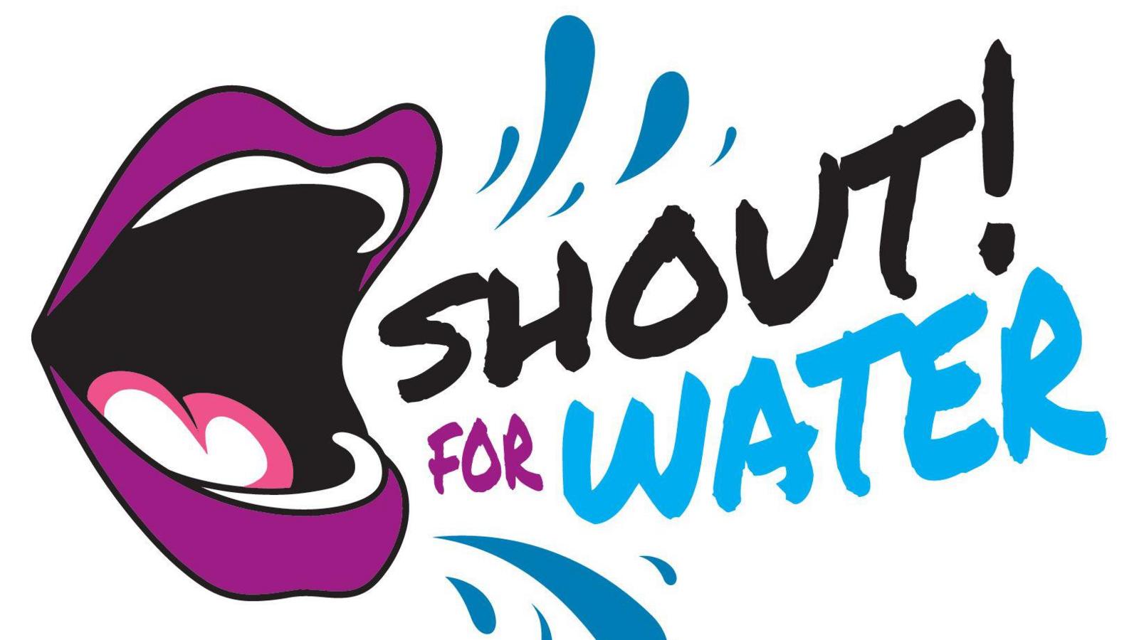 "shout for water" text tattoo