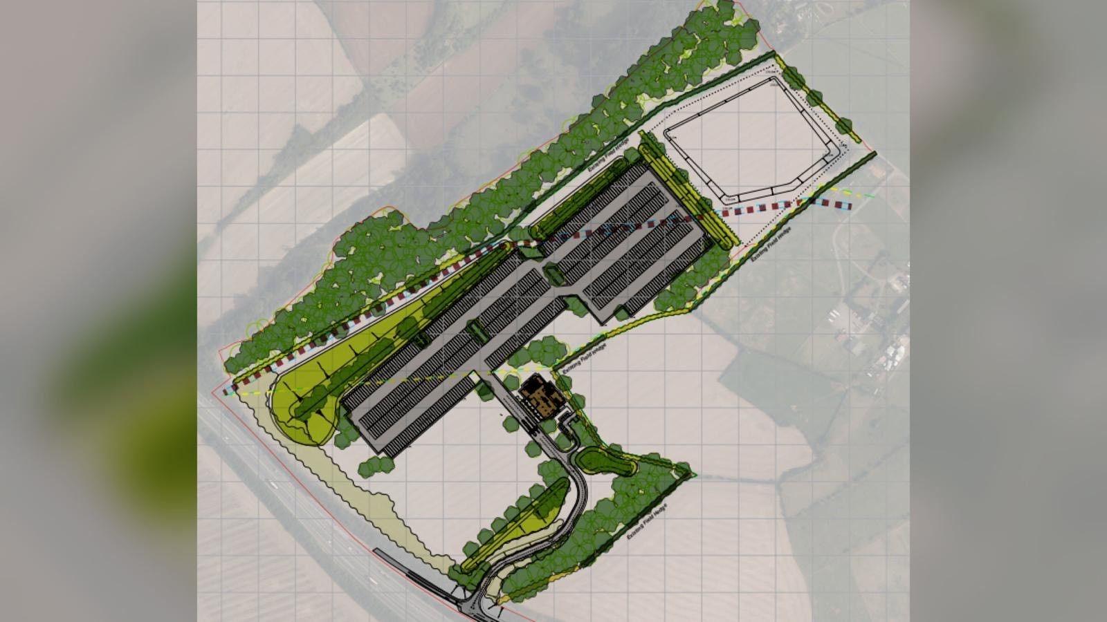 An artist's impression of what the site could look like from above.