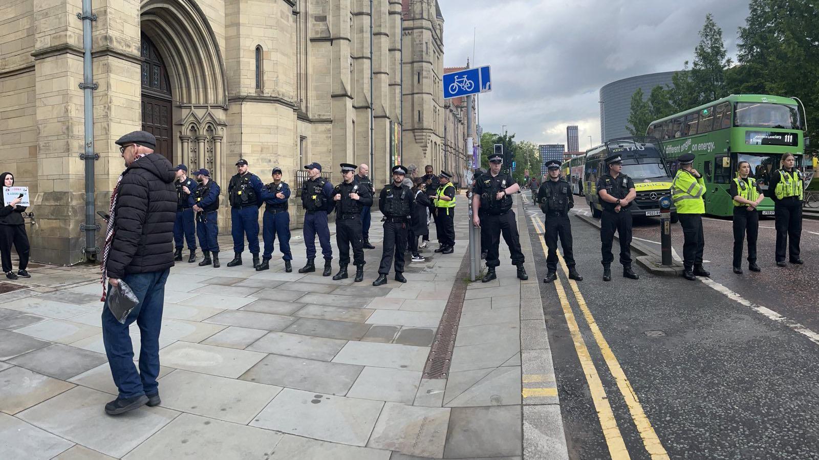 Police at University of Manchester campus 