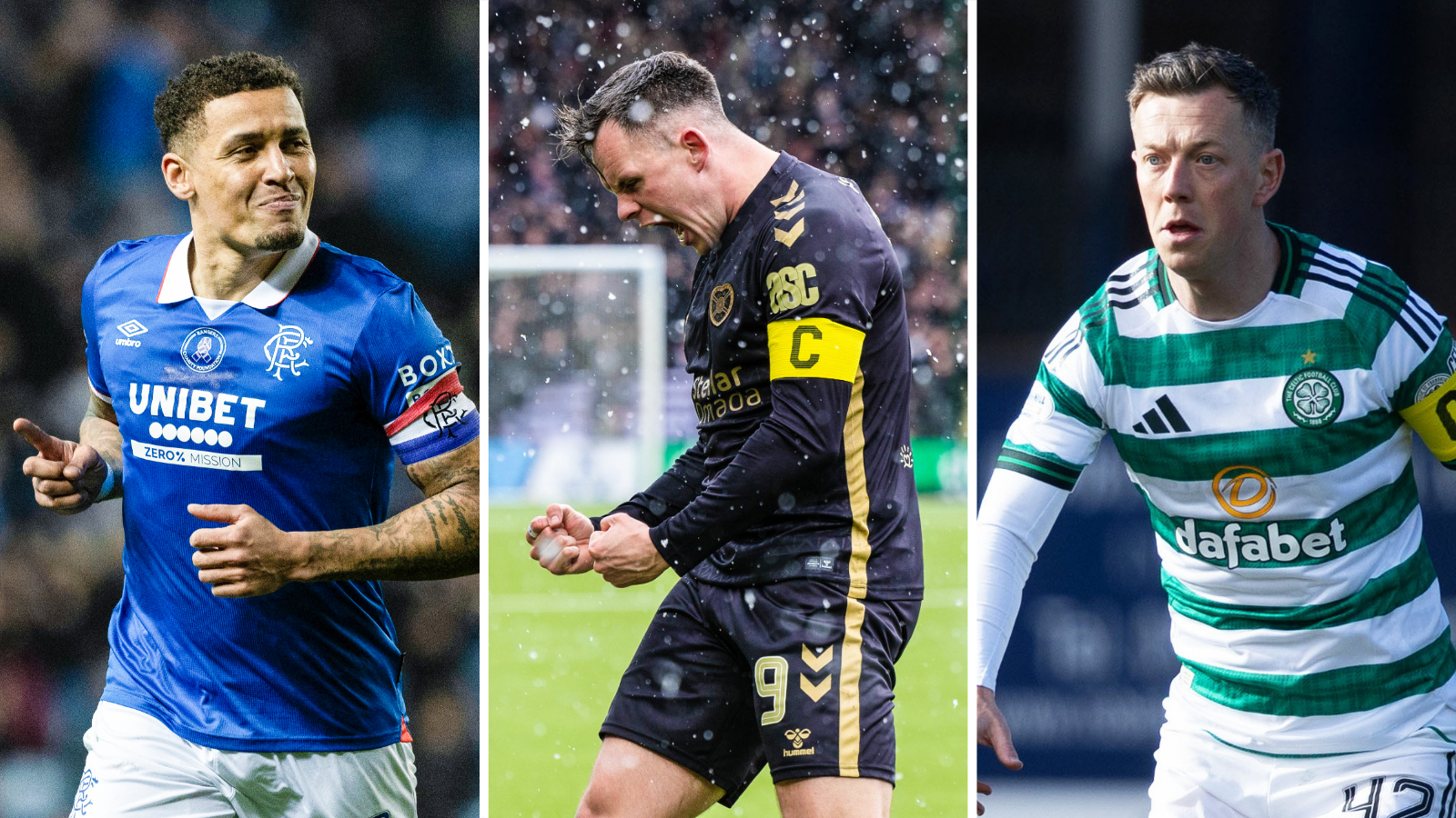 James Tavernier, Lawrence Shankland and Callum McGregor