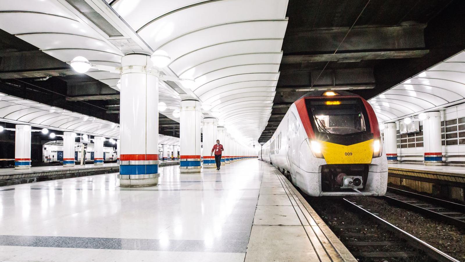 A Greater Anglia train at London Liverpool Street