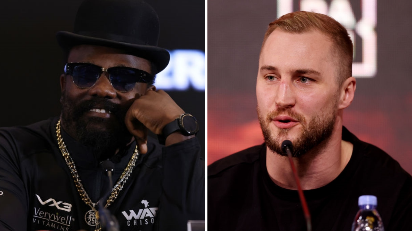 A side-by-side image of Derek Chisora and Otto Wallin