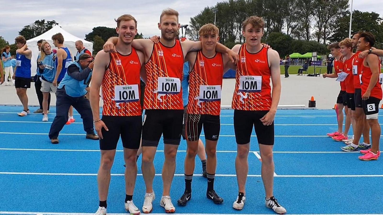 The Manx men's 4x100 relay team