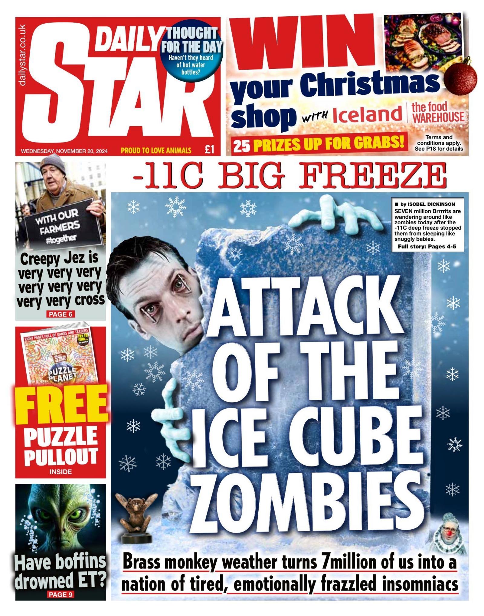 Daily Star front page