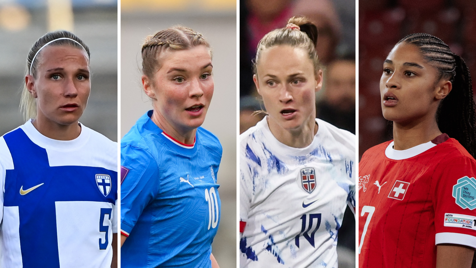 Emma Koivisto, Karolina Lea Vilhjalmsdottir, Caroline Graham Hansen, Sydney Schertenleib 