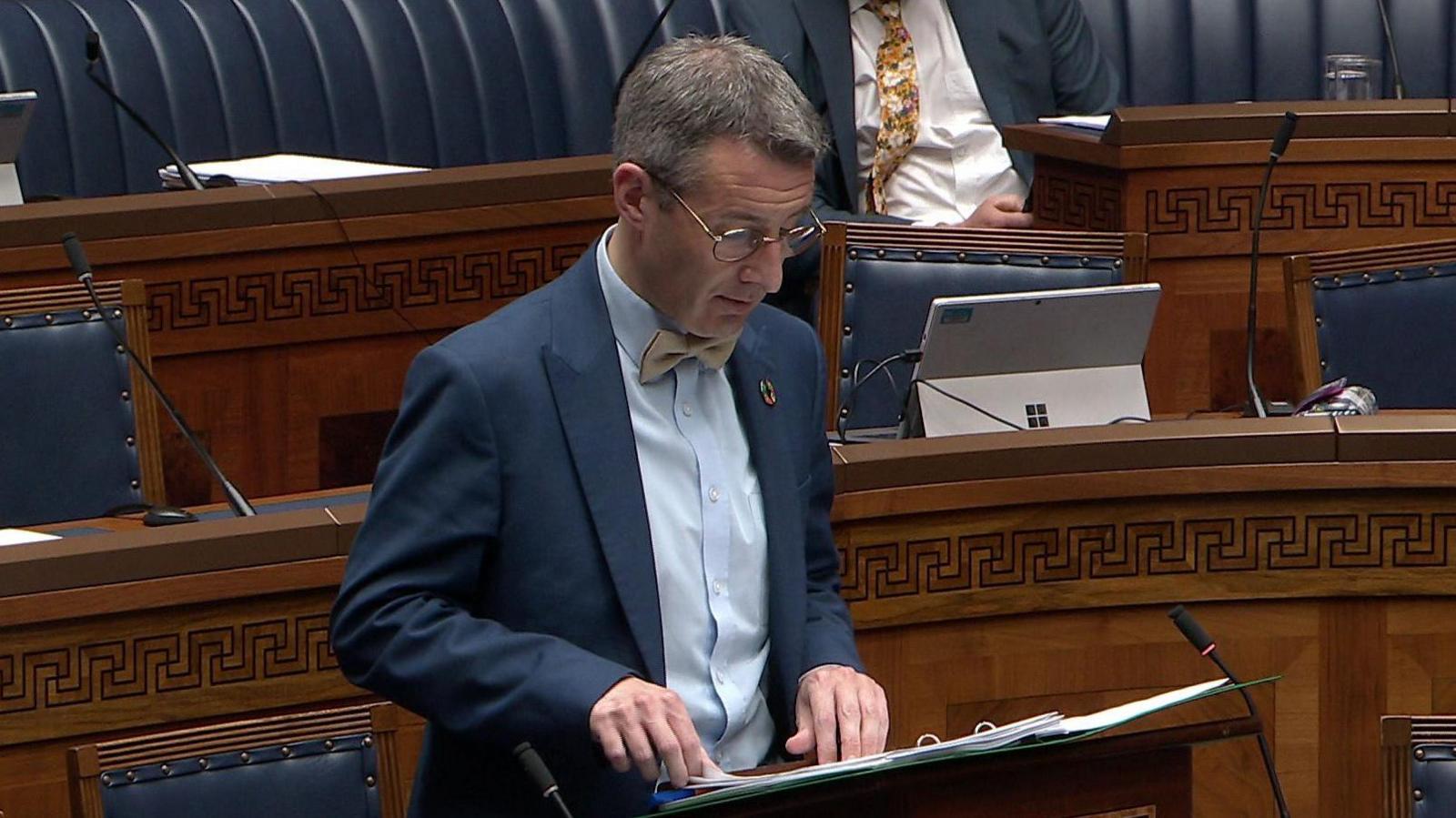 Andrew Muir speaking in Stormont 