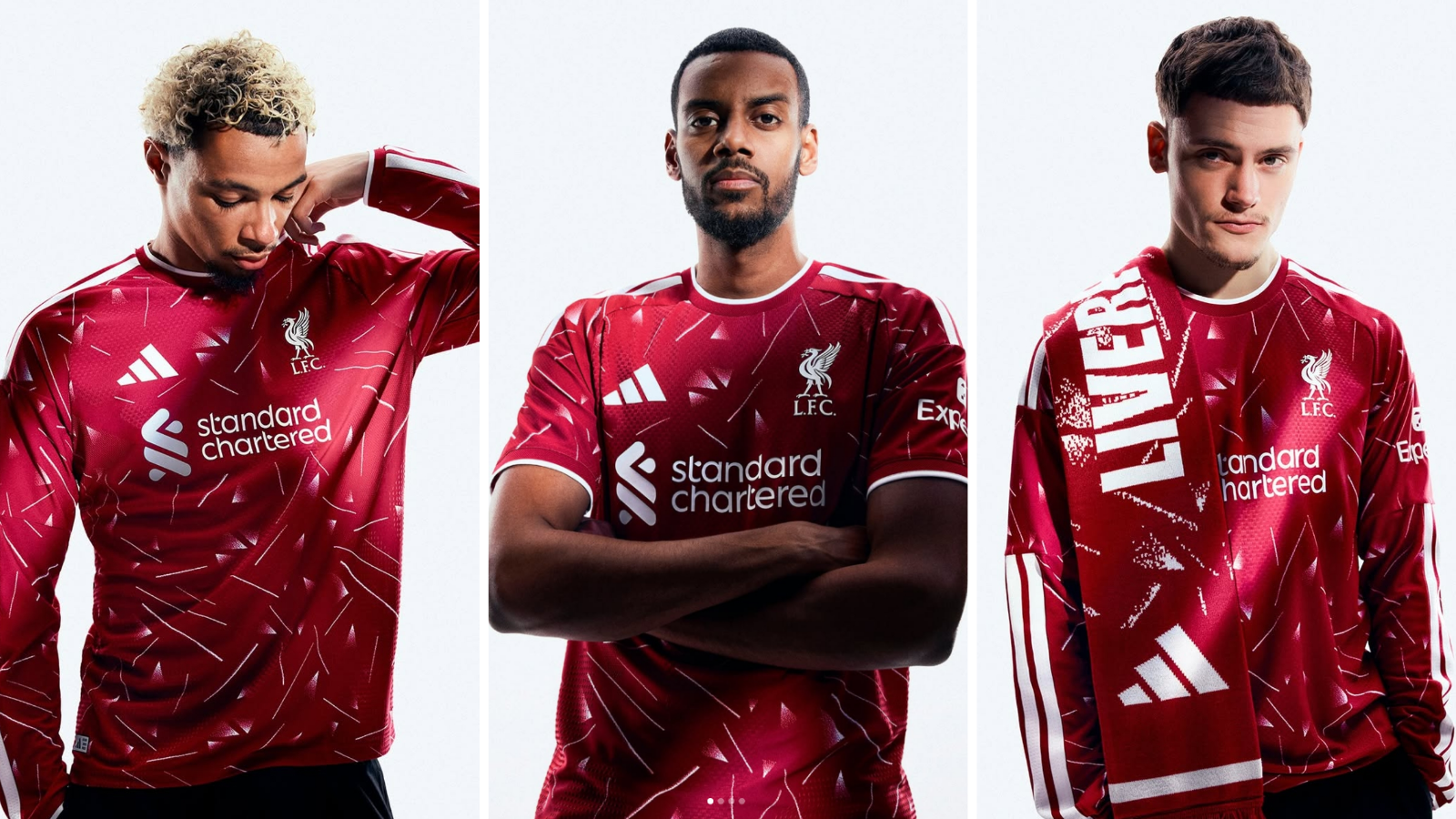 Liverpool players wear 2026-27 home shirt