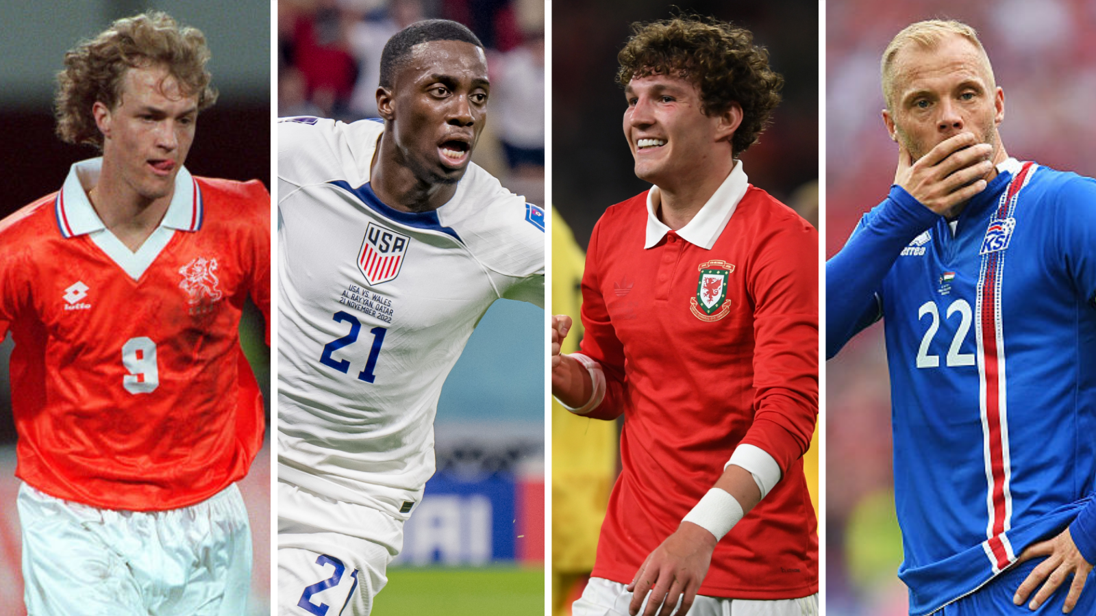 Jordi Cruyff, Timothy Weah, Lewis Koumas and Eidur Gudjohnsen