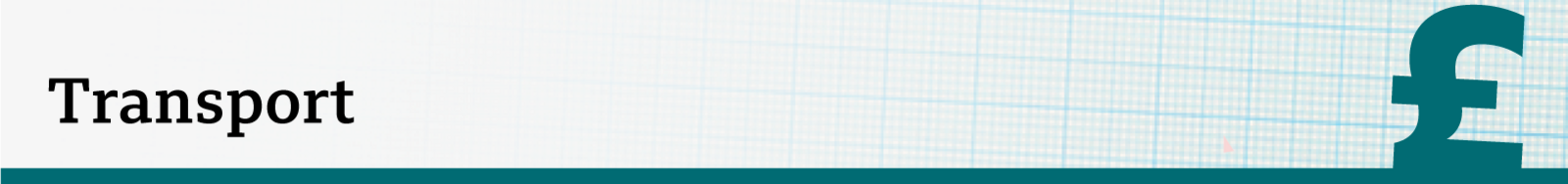 Green banner that says transport 