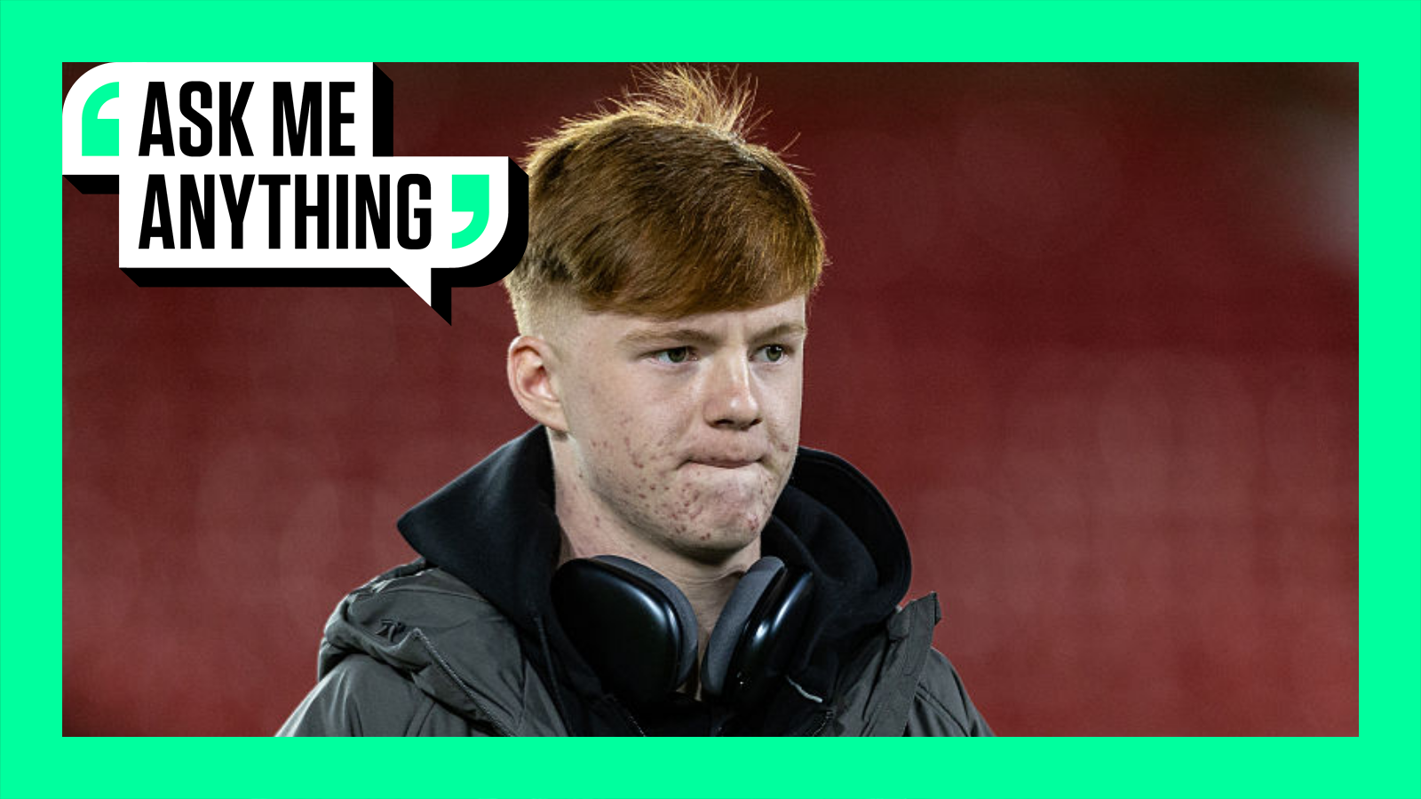 Braiden Graham with BBC's Ask Me Anything graphic. 