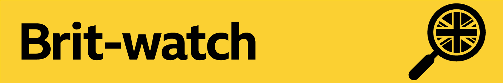 A banner with 'Brit-watch' on it