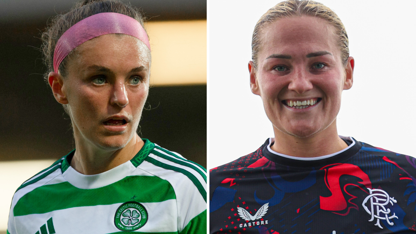 Celtic's Caitlin Hayes and Rangers' Emily Wilkinson