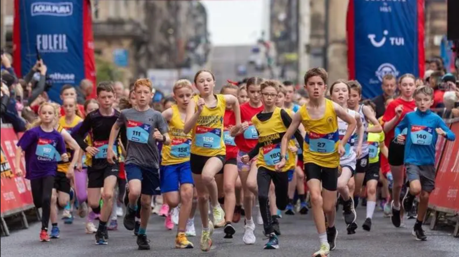 Children taking part in race. 