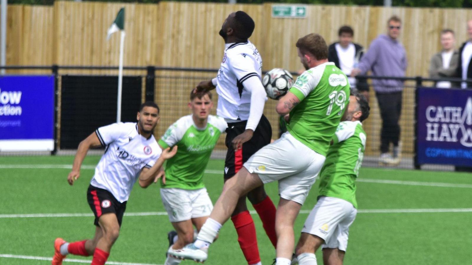 Action from Guernsey FC v Horsham YM