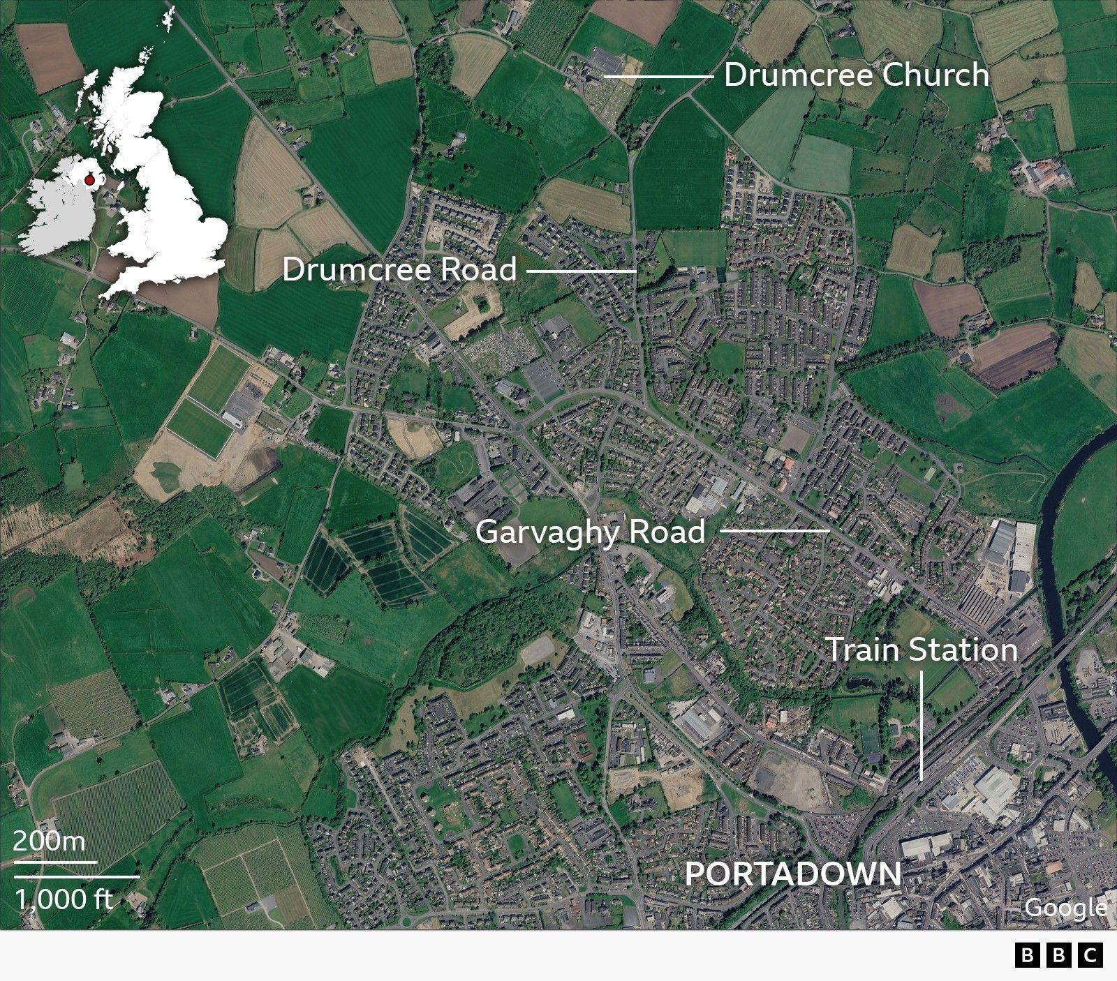 A map of Drumcree