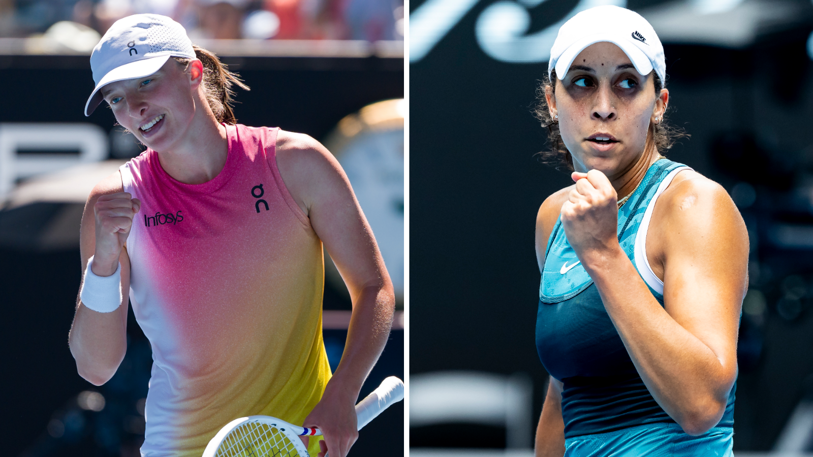 Iga Swiatek and Madison Keys graphic