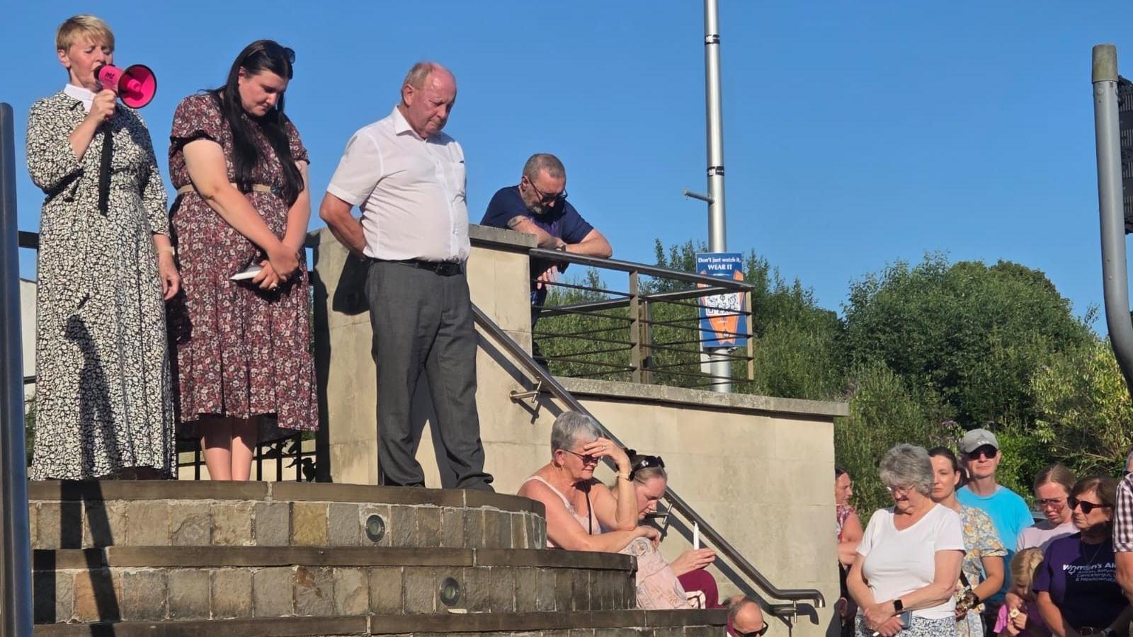 Deputy Mayor Councillor Bethany Carson-Ferris and TUV leader Jim Allister