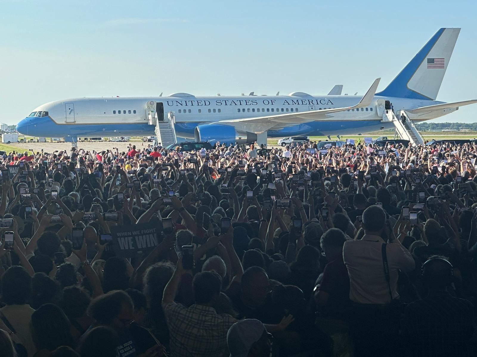 Picture taken at Harris rally in Detroit 