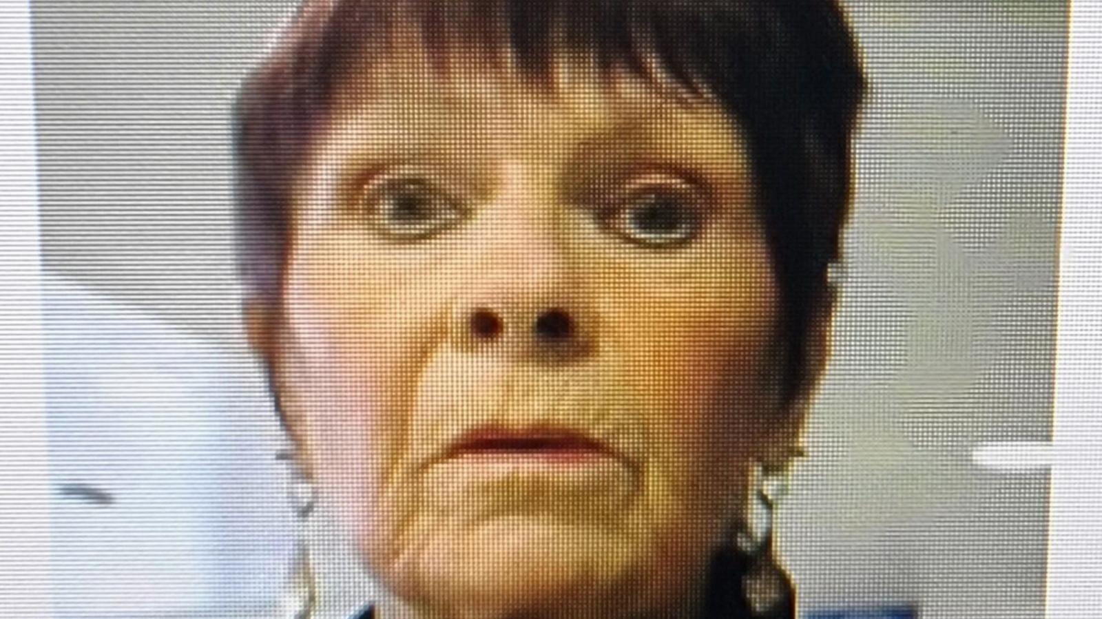 Close up image of Anne Potter. An older woman, she has short brown hair in a pixie cut, dangly silver earrings and is wearing eyeliner under her eyes.