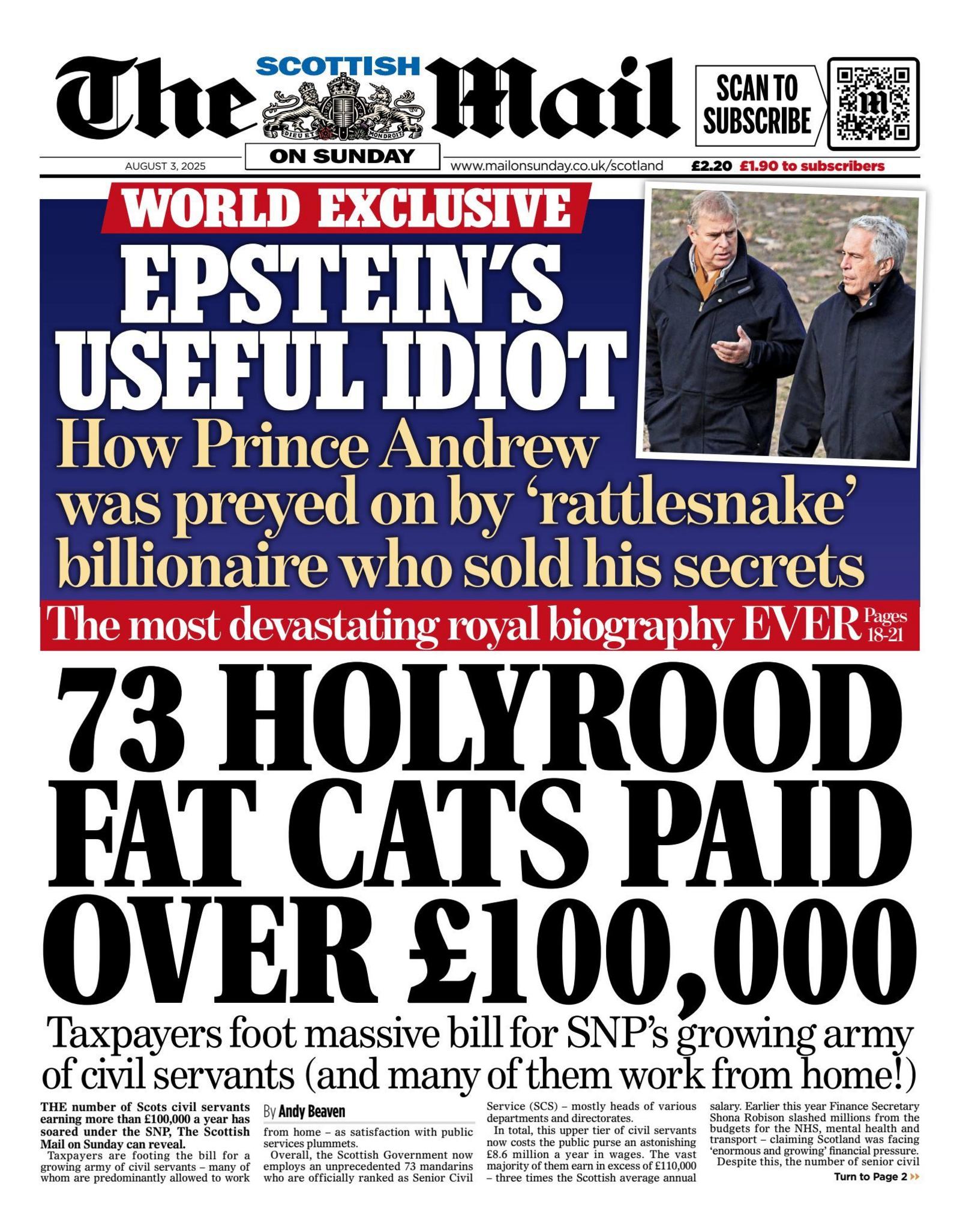 The Scottish mail on Sunday