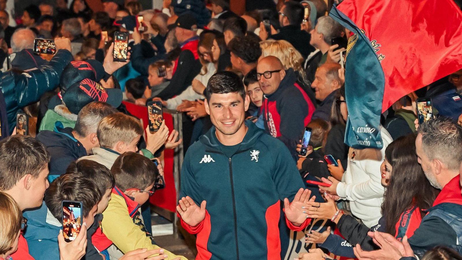 Genoa players meet and greet