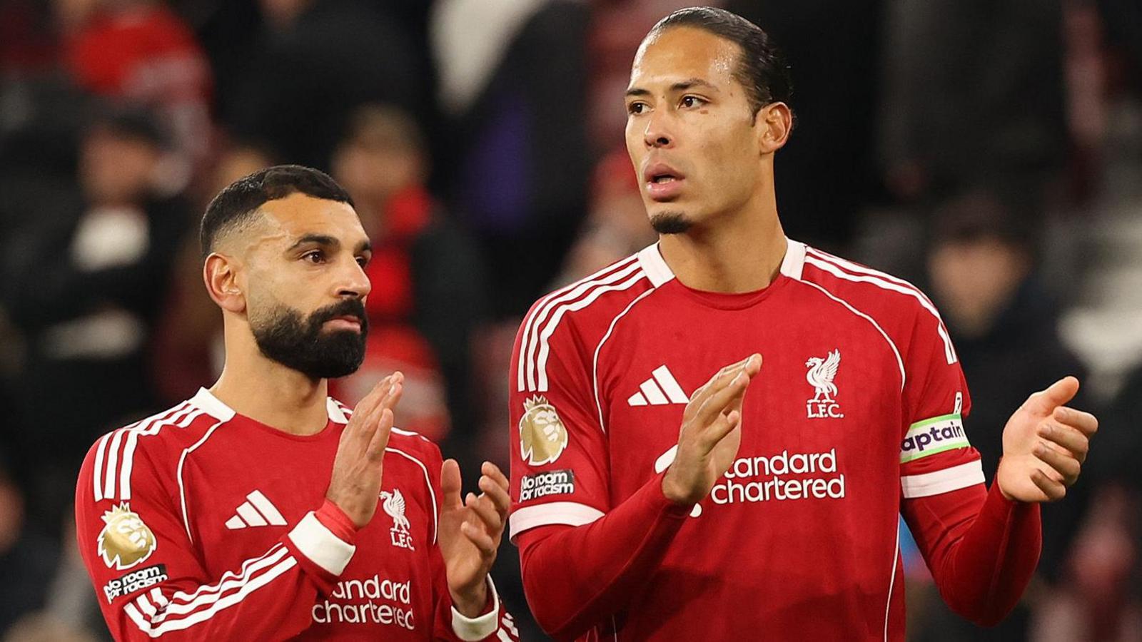Liverpool forward Mohamed Salah and Reds captain Virgil van Dijk