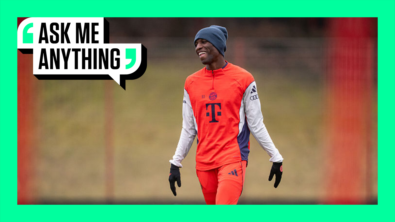 Nicolas Jackson pictured in Bayern Munich training