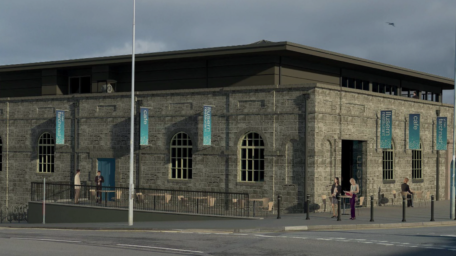 Llandeilo market after renovations