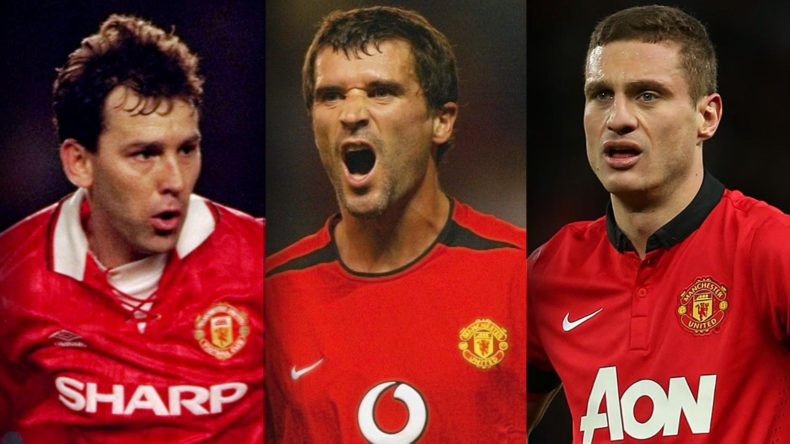 Bryan Robson, Roy Keane and Nemanja Vidic