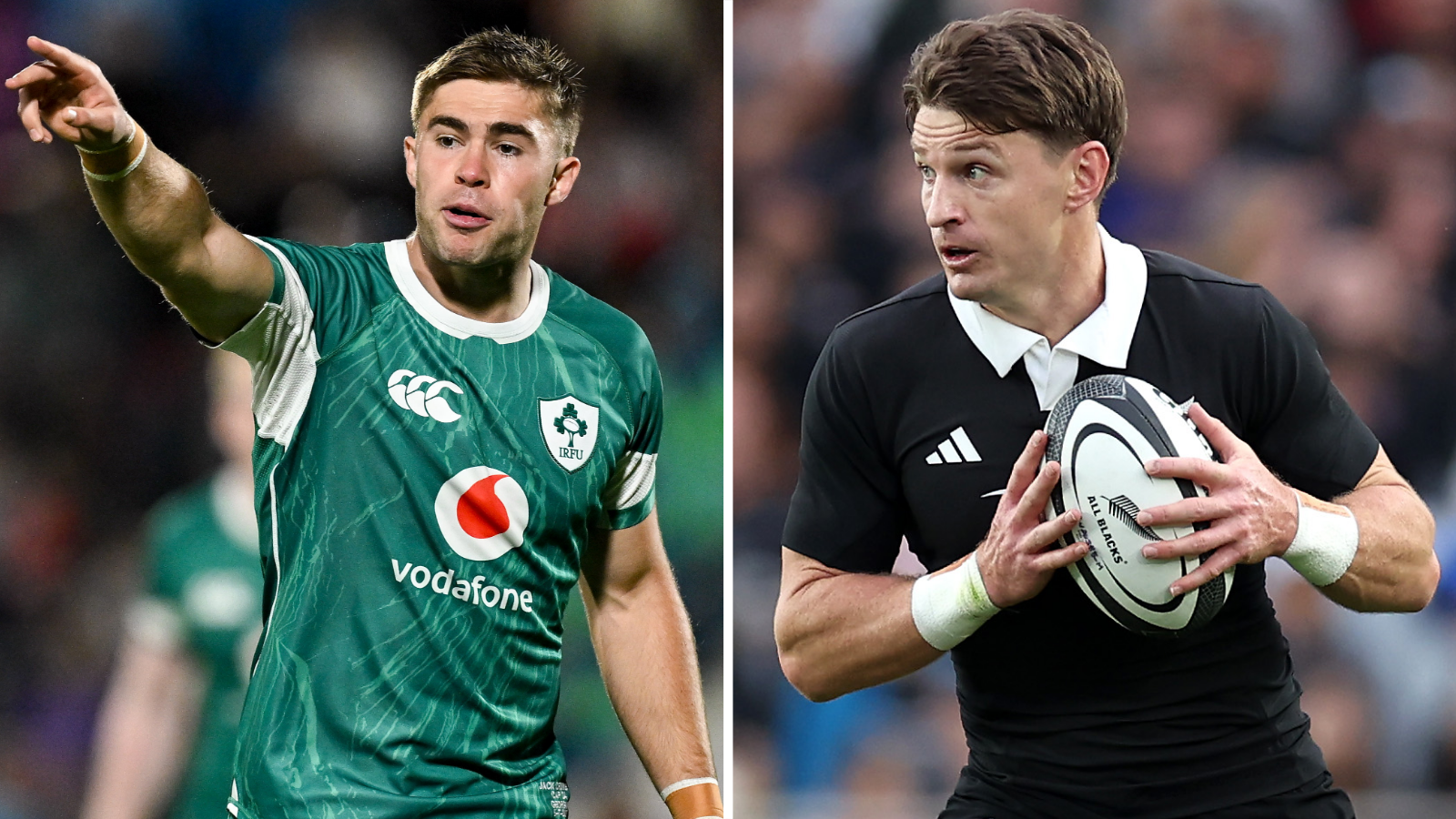 Jack Crowley and Beauden Barrett