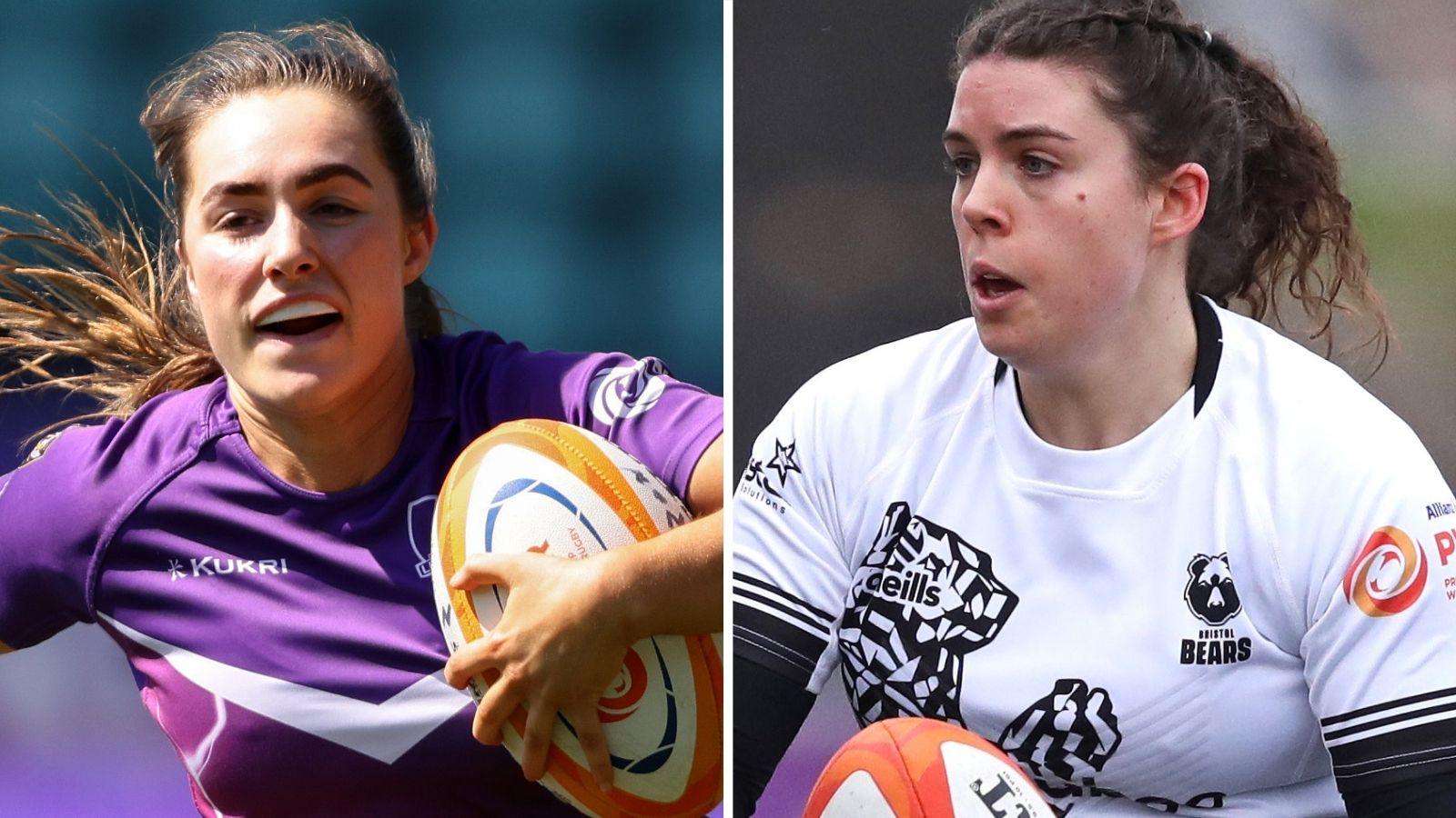 Bo Westcombe-Evans and Phoebe Murray in their Loughborough and Bristol kits