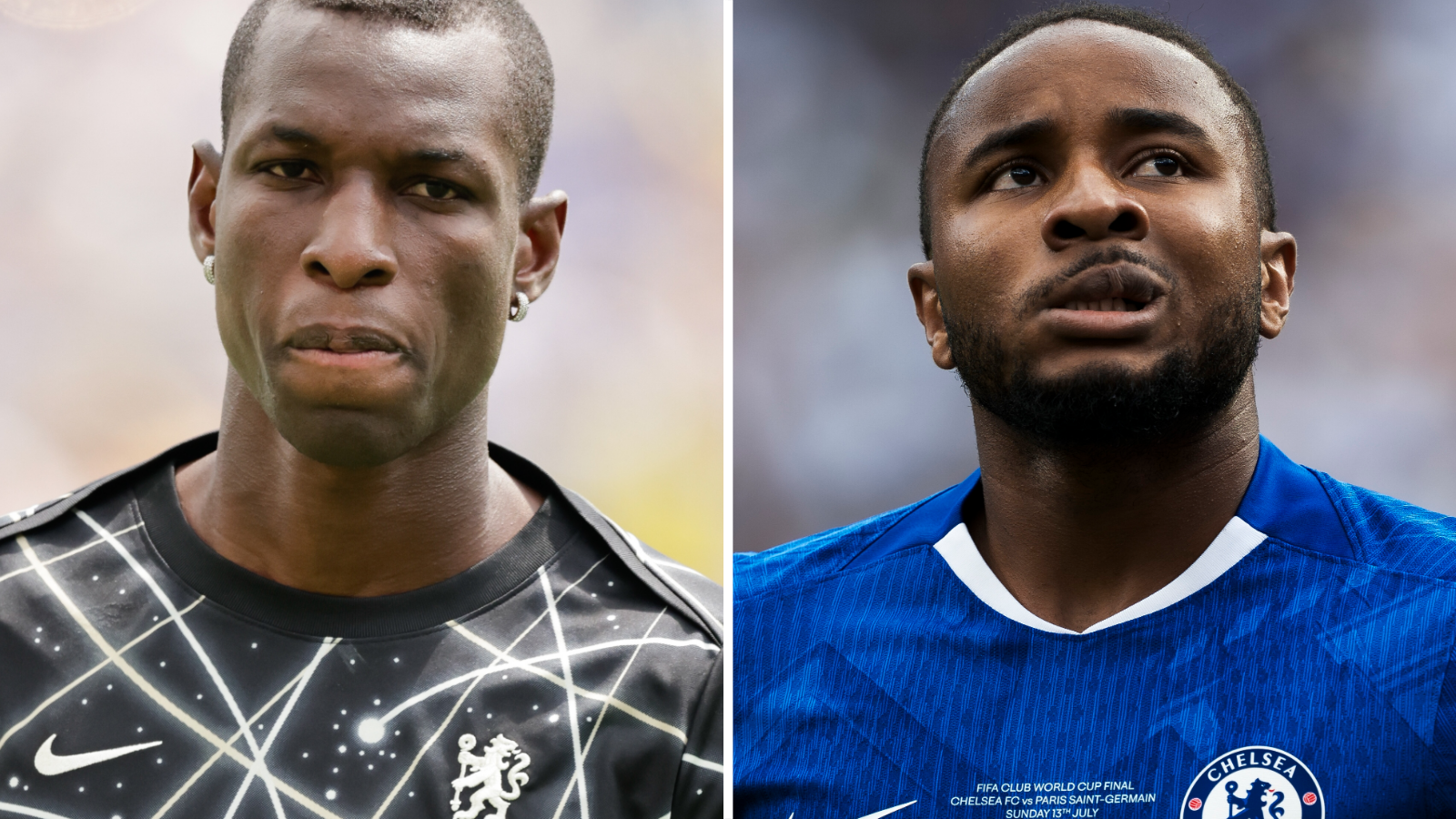 A split image of Nicolas Jackson and Christopher Nkunku