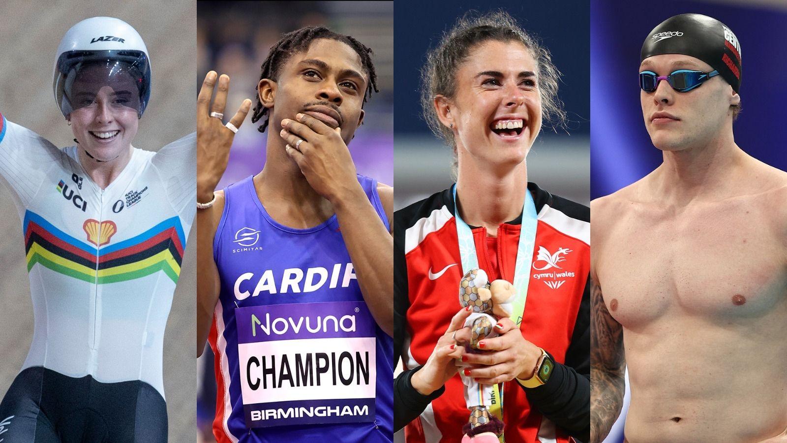Olympic champions Emma Finucane and Matt Richards, former world indoor champion Jeremiah Azu and Paralympic sprinter Olivia Breen.