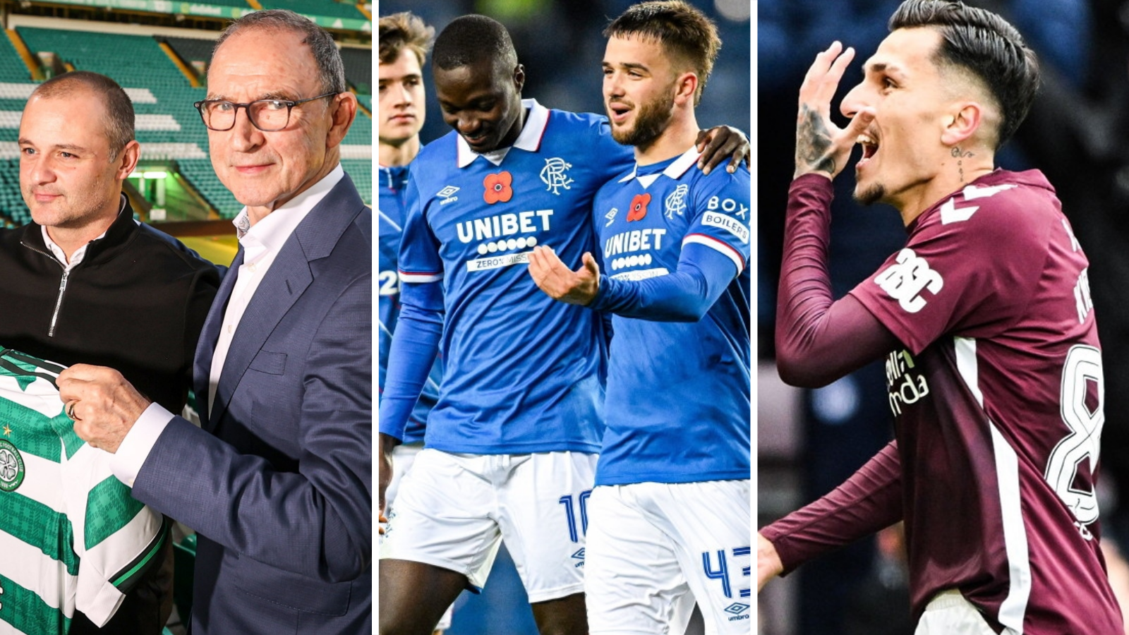 Shaun Maloney, Martin O'Neill, Mohamed Diomande, Nicolas Raskin, and Alexandros Kyziridis