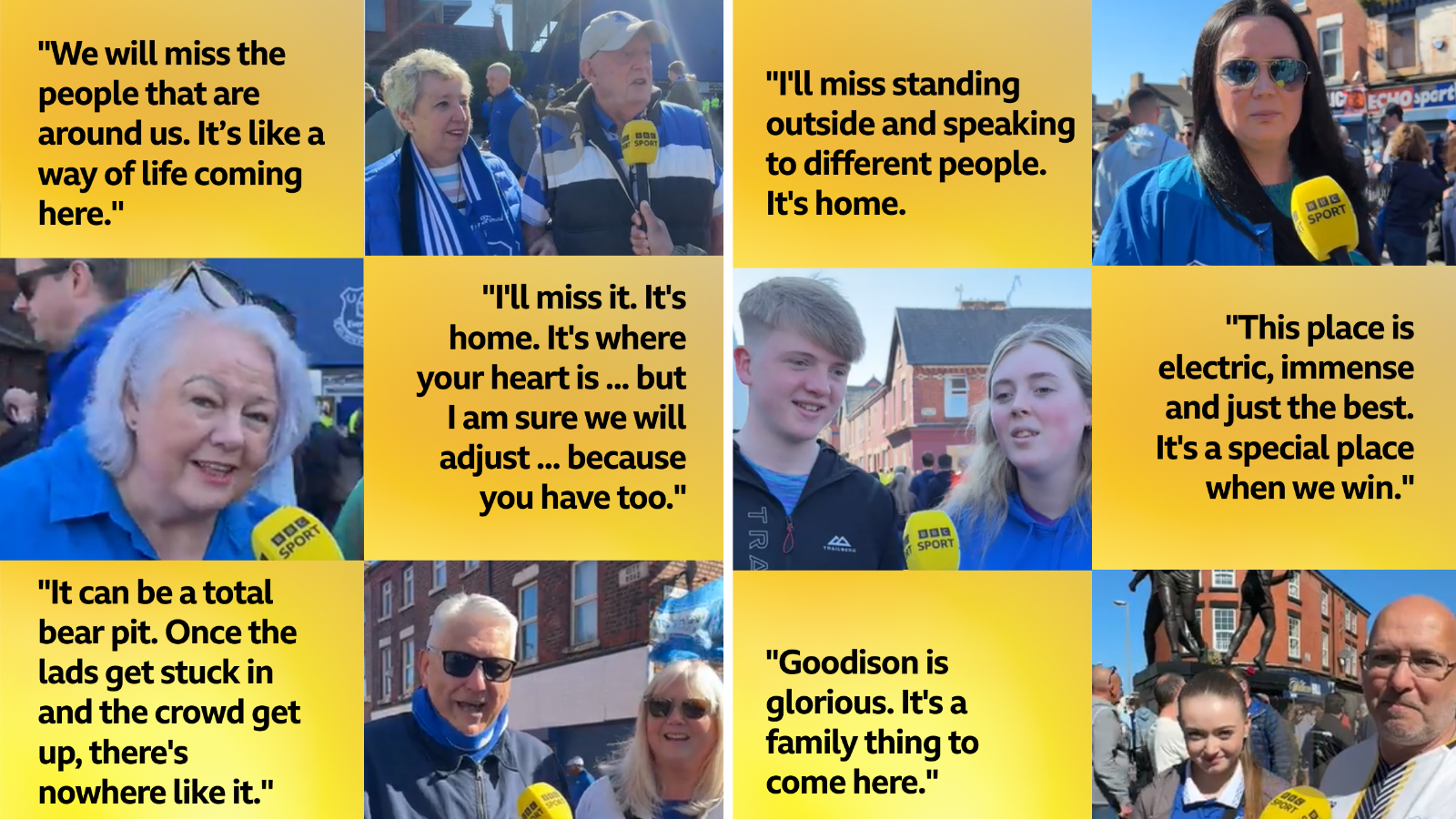 Selection of fan quotes