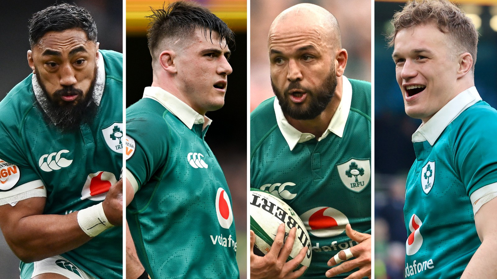 Bundee Aki, Dan Sheehan, Jamison Gibson-Park and Josh van der Flier