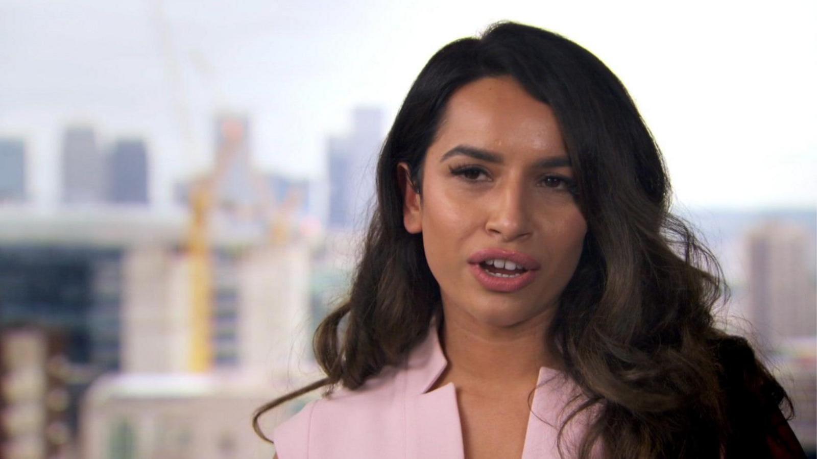 Publicity shot of Apprentice winner Harpreet Kaur, wearing a pink blazer