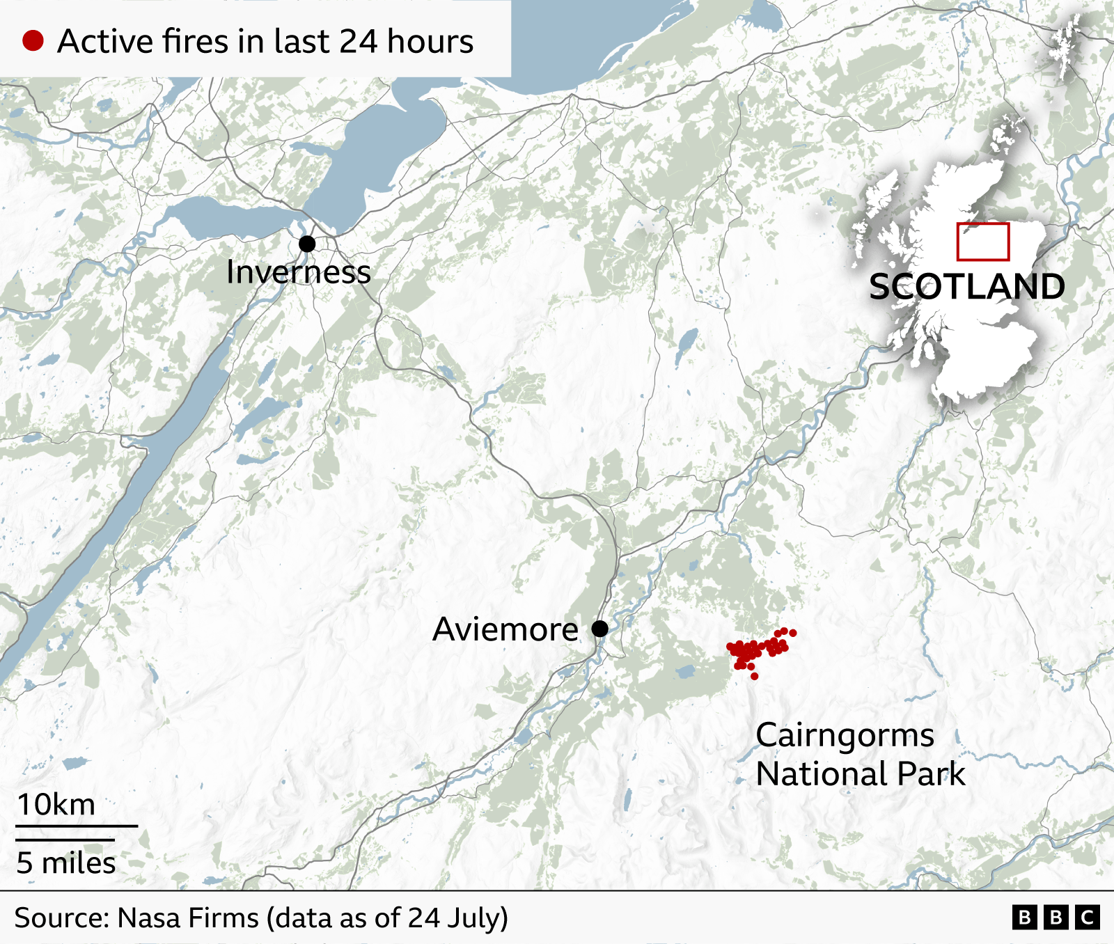 Police declare 'major incident' as wind change increases Cairngorms wildfire risk