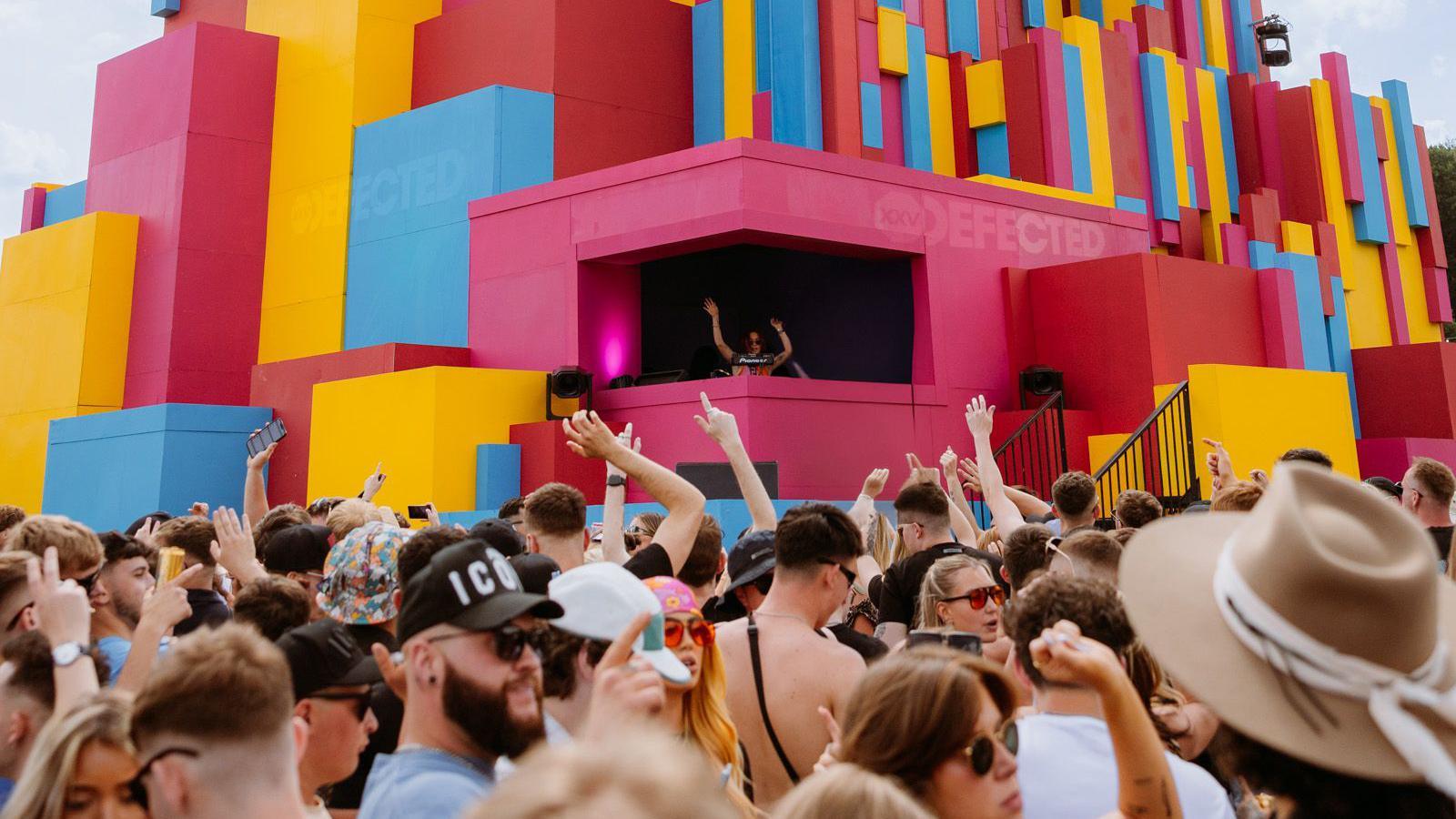 Crowd in front of festival stage